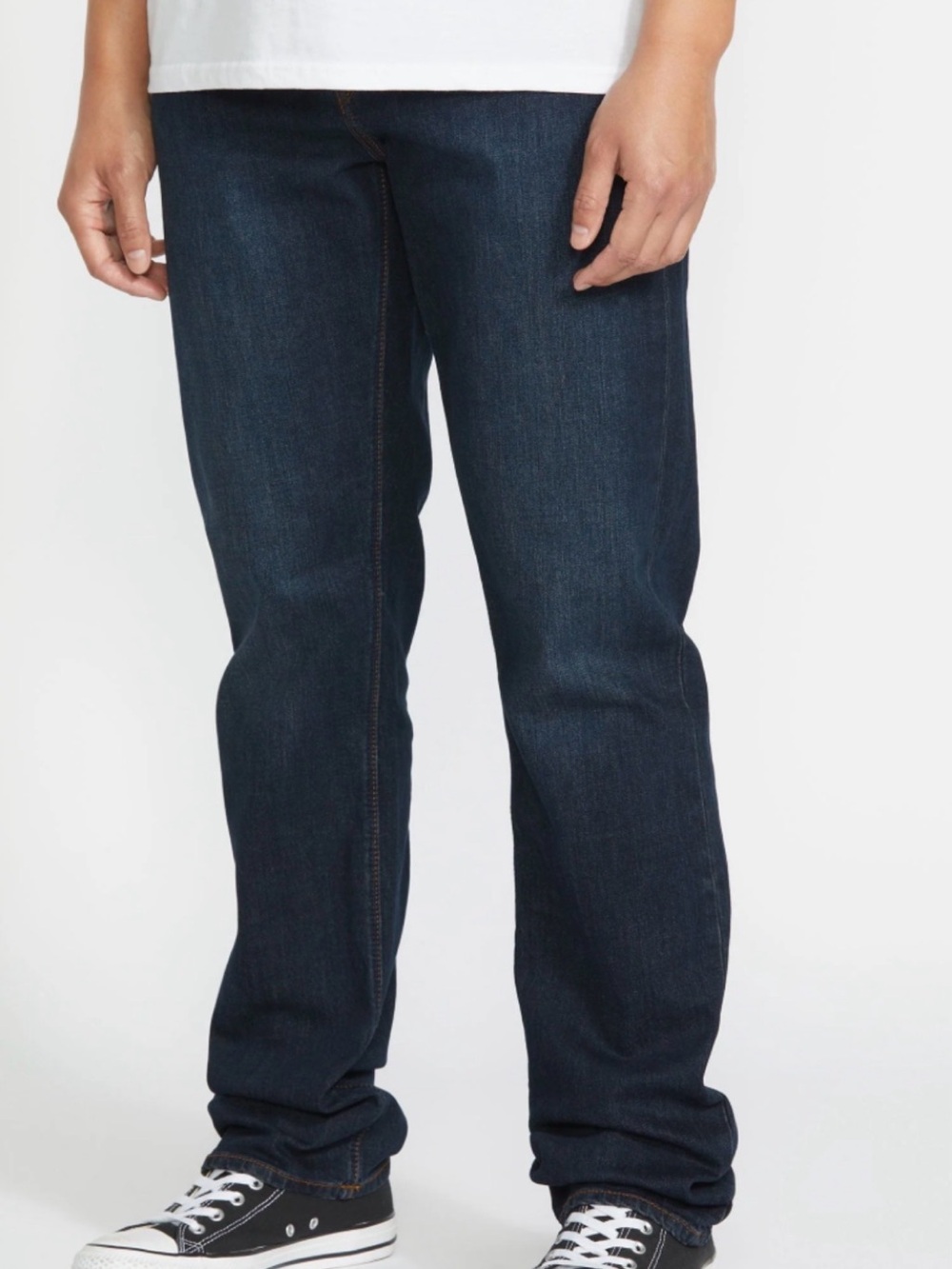 Volcom Men's Dark Indigo Relaxed Straight Jeans